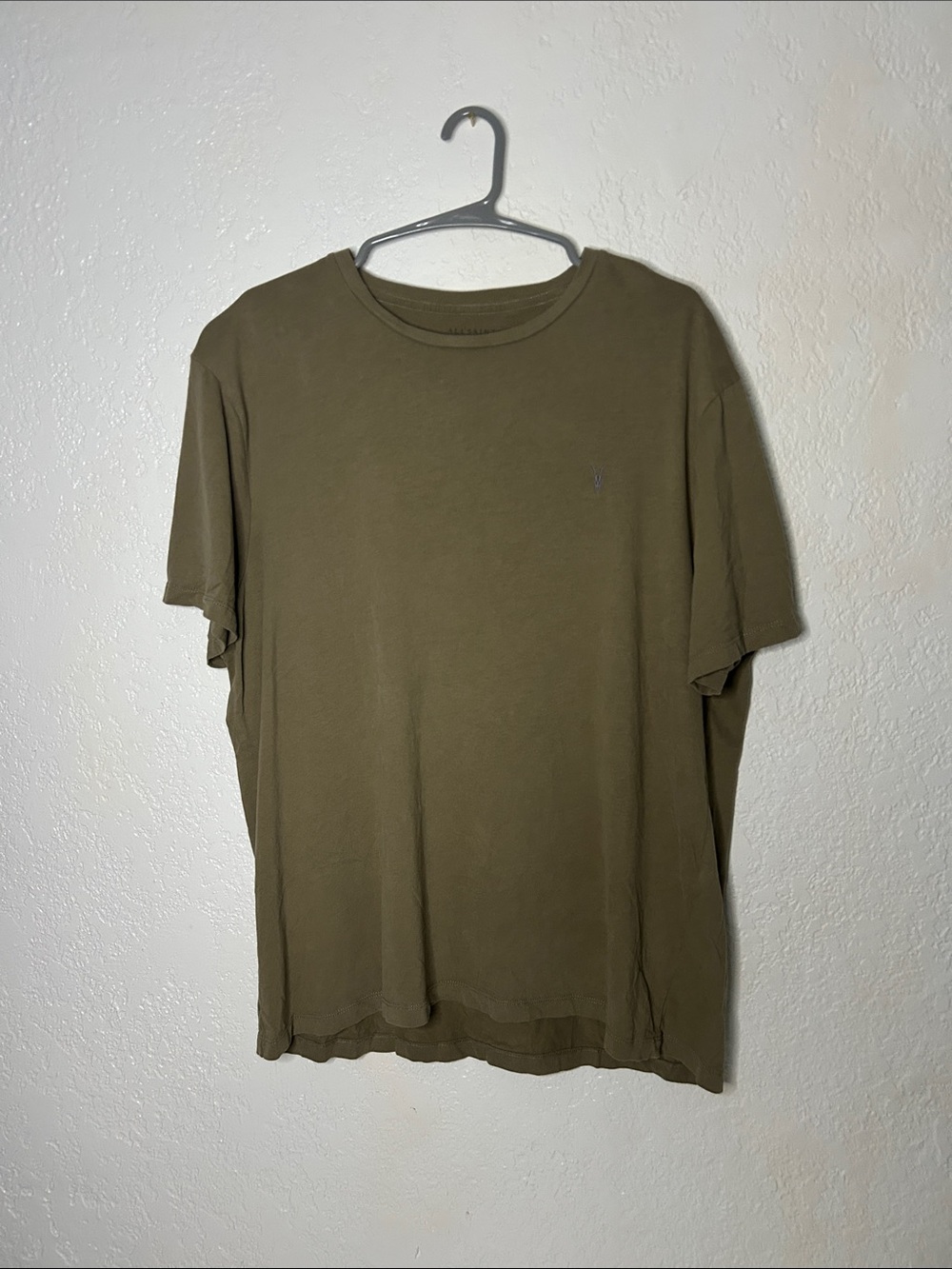 AllSaints Dark Green Crewneck Short Sleeve Tee